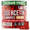 JOYLI Quercetin Gummies - Pure Quercetin with Bromelain Zinc Vitamin C & Vitamin D3 - Quercetin Supplement 500MG for Immune System & Allergy - Quercetin for Kids and Adults - 60 Quercetin Chewable