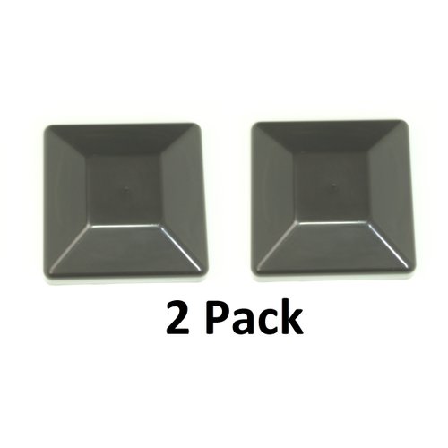 JSP Manufacturing Plastic New Fence Post Black Caps 4X4 (3 5/8") Pressure Treated Wood Made in USA MULITPACK Wholesale Bulk (2)