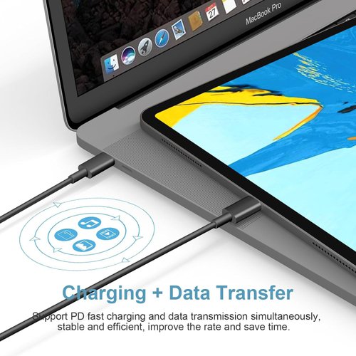 Tek Styz PRO 2Pack USB-C 50W/5A Compatible with Essential PH-1 for 5Gbps Data and Hi-Powered Charging Cable (Black 1.5M/5ft)