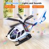 ele ELEOPTION Airplane Toy with Infrared Remote Control Plane Toys Helicopter with Lights and Music for 3 4 5 6 7 8 Year Old Boys Girls Gift White