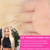 Fopeela 613 Blonde Lace Front Wig Human Hair 30 Inch 13x4 HD Transparnet Straight Glueless Wigs Human Hair Pre Plucked 613 Lace Frontal Wig 180% Density Bleached Knots Human Hair Wigs for Women