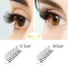 Premade Volume Eyelash Extensions 4D-D-0.07-15 Short Stem Premade Fans Eyelash Extensions 9 to 20 mm Volume Lash Extensions .07 .10 Pre made Lash Fans C D Curl (4D-D-0.07,15mm)