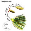 Spinner Baits Fishing Lures Kit, Hard Metal Buzz Bait Jigs Colorado Willow Leaf Spinnerbait Blades Swimbaits Fishing Tackle Spinner Bait for Bass Pike Trout Salmon Fishing (6pcs)