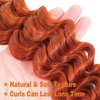Aikebi Curly Braiding Human Hair 100g 16 Inch Ginger Orange 350 Deep Water Wave Bulk Human Hair for Braiding No Weft Brazilian Virgin Deep Curly Human Hair Extensions for Boho Braids