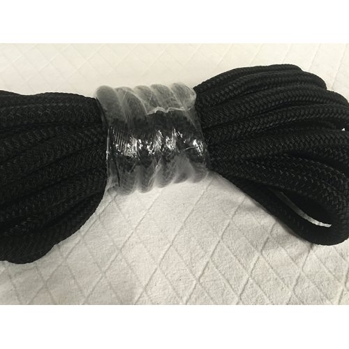 3/4 Inch Black Double Braided Nylon Rope (50 ft Hank)