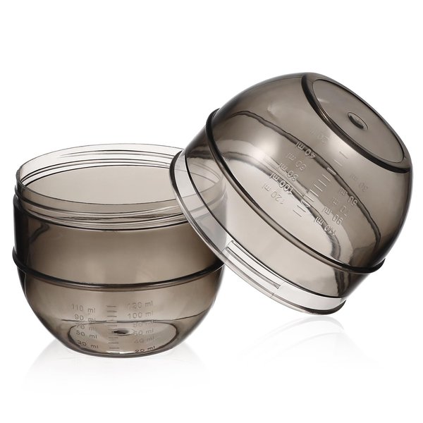 Baluue Hair Dye shaking Bowl, Black Hair Color Bowls, Plastic Hair Coloring Mixer Bottle Salon Mixing Cup Tools with Measuring Scale for Home Hair Salon