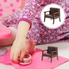 Abaodam Dollhouse Sofa Armchair Upholstered Model Toy 1 12 Scale Miniature Living Room Furniture Chair Miniature Furniture Dollhouse Vintage Armchairs Mini Leather Sofa Chairs Single Sofa