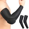 HiRui Elbow Pads Elbow Brace, Basketball Shooter Sleeves Arm Compression Sleeve Collision Avoidance Elbow Pad for Cycling Football Volleyball Baseball, Youth Adult Women Men ((Pair) Black, 2XL)