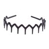 Sumddy 4Pcs Comfortable Shark Tooth Comb Headband Zigzag Hair Band Toothed Headband Women Men Hair Accessory (A#)