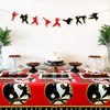 Obussgar 4 Pcs Karate Party Tablecloths, Karate Party Supplies, Rectangular Karate Themed Plastic Table Covers for Boys Girls Karate Birthday Party Decoration - 51 x 86 Inch