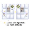 9 Pocket Card Sleeves ，Holds 1800 Cards ，Trading Card Binder Sleeves，High Quality Thickened，Card Binder Sleeves, 3 Ring 9 Pocket Pages for Sports Cards, Coupons, Game Cards，100 Pack