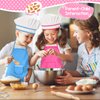 Popular Gifts for 2-8 Year Old Girls Boys, Chef Costume Set for Kids Apron for Girls Kids Chef Hat and Apron Toddler Cooking Toys Birthday Xmas Gifts for Kids Stocking Stuffer for Toddlers Pink