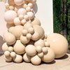 Double Stuffed Beige Balloons, Nude Beige Tan Balloon Arch,18 12 10 5 Inch Double Stuffed Apricot Brown Different Sizes for Neutral Baby Shower,Boho Party,Teddy Bear Birthday Party Decorations(Beige)