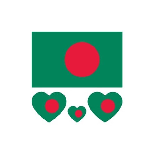 ZPDNURZL 10 Sheets Bangladesh Bengal Flag Tattoos Stickers 40 Pcs Waterproof Sweat Sports National Flag Removable Fake Tattoos