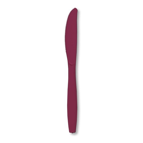 Creative Converting Burgundy Red Disposable Plastic Knives Party Supplies