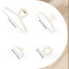 Pearl Hair Accessories for Women - 8PCS Claw Clips for Thick and Thin Hair, Barrettes for Styling and Weddings