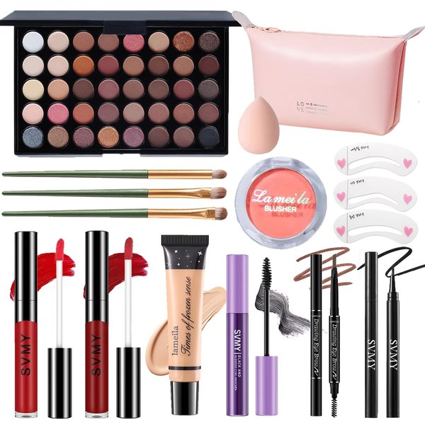 Makeup Set for Women, Makeup Full Kit for Beginners & Professionals, Travel Makeup Set for Teens & Adults, Makeup Gift Set for Girls, Eyeshadow Palette, Lip Gloss, Face Makeup, Eye Makeup