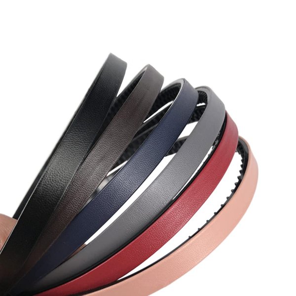 Ruihfas Fashion Headbands Wide Leather Covered Hair Hoop Clasp Hairbands for Women Girls, 6pcs/pack (Normal)
