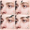 4Pcs Waterproof Eyebrow Pencil & Liquid Eyeliner Pencil, 4 Point Eye Brow Pencils for Women Microblading Pencil for Eyebrows Brown Black Eye Liner Pencils Long-Lasting Eye Liners for Women Waterproof