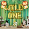 Giant Lion Foil Balloons Jungle Safari Animal Birthday Party Decorations Mylar Balloon For Boy Kids Wild One Theme Birthday Party Decor Baby Shower Zoo