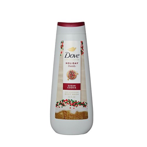 Dove Sugar Cookie Liquid Body Wash for Deep Nourishment Holiday Treats Limited Edition, 20 oz