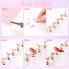 ANGNYA 2 Set Nail Stands for Press On, Heart-shaped Nail Holder for Painting Nails with Reusable Adhesive Putty Clay Strong Magnetic Nail Display Art Stand for Painting Nails