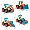 Beach Sand Toys for Toddlers Age 3-5,Outdoor Sandbox Toys, Kids Toys for 2 3 4 Year Old Boys, Stem Take Apart Construction Toys Truck, Excavator, Bulldozer, Ground Drill, Road Roller (Blue)