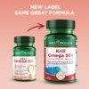 Purity Products Krill Omega 50 (Krill + Fish Oil Blend 1000mg + Astaxanthin 500mcg + Phospholipids 200mg + Vitamin D 500 IU) - 60 Mini Softgels