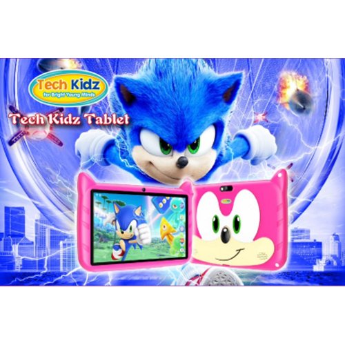 Tech Kidz - 32GB Tablet for Kids 7 inch Android Tablet Lots of Free Content Pre-Installed, Kids Learning Toy Tablet with WiFi, YouTube, Parental Control, Age 3+ (Pink)