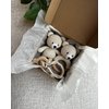 Generic Organic Cotton Handmade Crotchet Bear Rattle, Toy, teether and Pacifier Holder Baby Shower/Birthday Gift Set., Small, Beige
