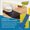 Cerama Bryte 3 x Scraper & 3 x Pad Kit Cooktop and Stove Top Cleaner for Glass - Ceramic Surfaces, 6 Piece Set