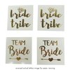 Bachelorette Party Tattoo, Bridal Shower Supplies For Bridesmaids, Gold Metallic Temporary Tattoos Favors
