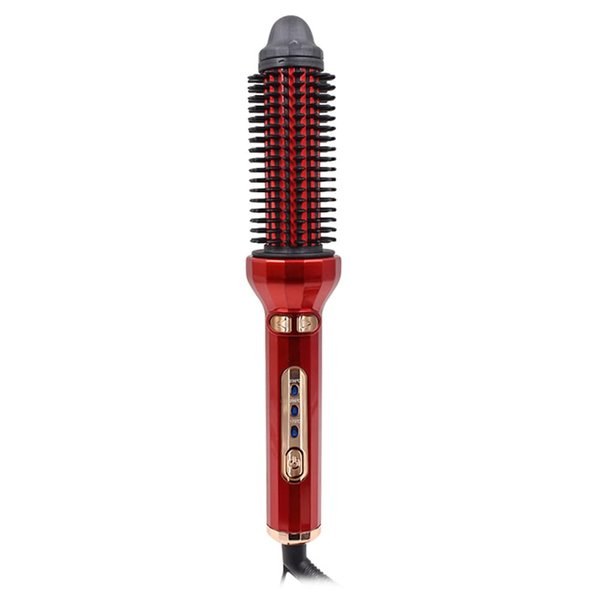 AMSDCN Titanium Ceramic Hair Curler, 1 Inch Drying & Styling Hair Stick Curly Hair Does not Hurt Hair at Home (Red)