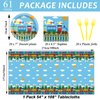 gisgfim Train Birthday Party Supplies Train Theme Party Tableware Includes Train Party Plates Napkins Fork and Train Theme Tablecloth for Birthday Parties Decorations Set Serve 20