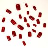 RUPOFUZA Red Press on Nails Medium Fake Nails 24Pcs Square False Nails with Sparm Cat Eye Designs Acrylic Nails Press ons Artificial Nails Stick on Nails for Women