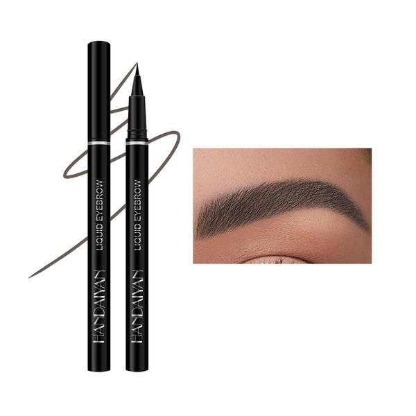Kyannkara Eyebrow Pencil Stereoscopic Eye Makeup Eyebrow Makeup, Long Lasting, Smudge-proof Natural Grayish brown