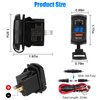 2 Pcs 12V USB Outlet, Rocker Switch 55W PD Type-C Charger Socket & 36W Quick Charge 3.0 USB Adapter, 12V Socket with LED Digital Voltmeter Waterproof for Car Boat Marine Vehicle Truck Golf Cart RV