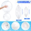 Zhanmai 8 Pieces Inflatable Clear Beach Ball Inflatable Clear Balloons Transparent Swimming Pool Party Ball for Summer Beach, Pool and Party Favor, 16 Inches, 24 Inches