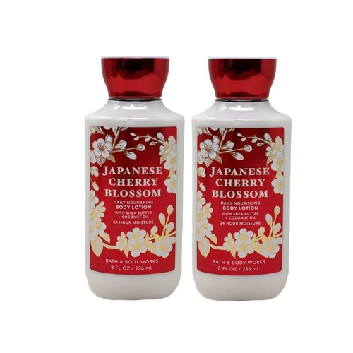 Body Works 2 Pack Japanese Cherry Blossom Super Smooth Body Lotion 8 Oz.