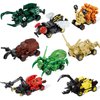 KAZI Insects Pull Back Cars,8 Pack Bug Building Toy Set for Boys Age 8 Plus,Bugs Pull-Back Vehicle Set,Insect Car Toys for Kids,Idea Gifts Party Favors,Goodie Bags Stuffers