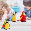 9'' Cute Talking Parrot Repeats What You Say Electronic Interactive Plush Toy Stuffed Animal Record Parrot Waving Wings Funny Bird Toys for Children Girls Boys Best Xmas Gift (Red Parrot)