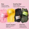 Clay Mask Pack of 4 Jars (400g) With Cute Headband & Brush | Clay Face Mask Gift Pack | Turmeric Vitamin C Clay Mask For Face Green Tea, Rose, Dead Sea Mud | Womens Christmas Gifts, Gift set for Women