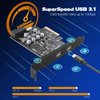 YEELIYA USB C PCIe Card SuperSpeed 10Gbps with 2 USB C and 2 Internal Port(Type-E,19 Pin USB 3.0 Header) PCI-E Expansion Cards PCI Express Front Panel Adapter for Desktop PC