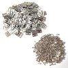 GXXMEI 100PCS 10 x 8mm Mini Metal Hinges Hardware 180 Degree Miniature Furniture Wooden Box Jewelry Chest Box Dollhouse Cabinet DIY Accessories