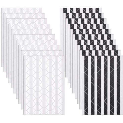 Bememo 2040 Pieces Photo Corners Stickers for Photo Album Scrapbook (Black and Transparent)