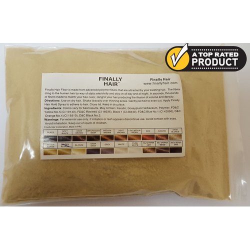 Finally Hair Building Fiber Refill 100 Grams Golden Blond Hair Loss Concealer by Finally Hair (Golden Blonde)