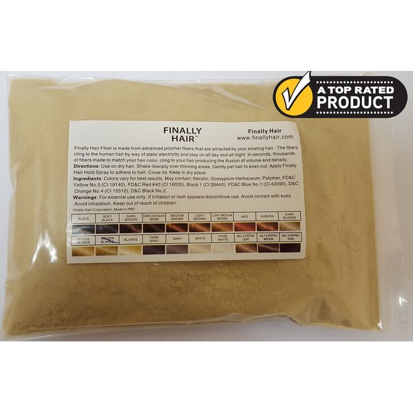 Finally Hair Building Fiber Refill 100 Grams Golden Blond Hair Loss Concealer by Finally Hair (Golden Blonde)