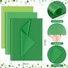 PLULON 60 Sheets Saint Patrick's Day Green Tissue Paper Bulk, Gift Wrapping Paper for DIY Gift Wrapping Birthday Wedding Holiday Paper Flower(Green)