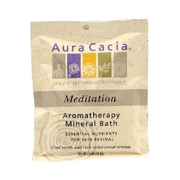 A/C Cedarwood Mineral Bat Size 2.5z Aura Cacia Meditating Cedarwood Aromoatherapy Mineral Bath 2.5