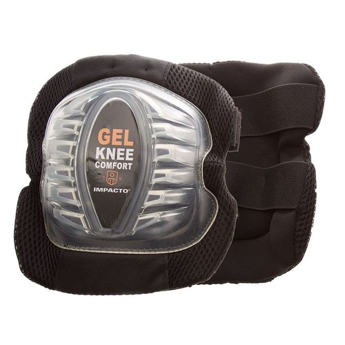 Impacto Knee Pads, Gel, Raised Cover, PR, Black/Clear, One size